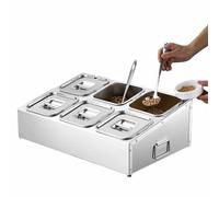 Set Di Porta Spezie Commerciali, Organizzatore Per Sale, Zucchero, Condimenti E Frutta, Distributore Per Contenitori Per Alimenti Da Banco, Per Ingredienti Di Salse E Marmellate(53.2x35.5x18.5 cm)