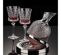 Set di portabottiglie di vino in cristallo senza piombo 1500 ml Base in vetro in acciaio inossidabile di grande capacità Set da regalo