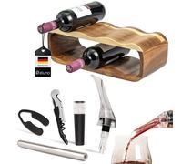 Set di portabottiglie eluno da 6 pezzi con versatore per decanter con tappo, coltello da cameriere, tappo per il vuoto, asta di raffreddamento e tagliacapsule, set da sommelier
