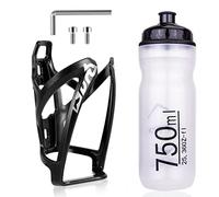 Set di portabottiglie per bicicletta, portabottiglie leggero per mountain bike con set di bottiglie, portabottiglie universale per bicicletta con 750 ml senza BPA, borraccia sportiva per ciclismo