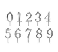 Set di portacandele con numeri, riutilizzabili, 10 pezzi, 0-9 pezzi, decorazione per torte di compleanno, per famiglie, amici, studenti, uomini, donne, panettiere, feste