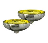 Set di portacandele galleggianti per mini laghetto - due bicchieri da tè candele galleggianti verde giardino balcone decorazione - ciotole galleggianti per candele 10 cm decorazione galleggiante