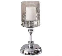 Set di portacandele vintage in vetro con elegante base in ferro, robusti candelieri in metallo per decorazione domestica, centrotavola romantico per soggiorno, tavolo da pranzo, matrimonio (grande