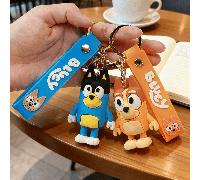 Set di portachiavi decorativi natalizi della famiglia Bluey - Coco, Rusty, Bingo e amici, Muffin e altri personaggi, ideale come regalo, decorazione per borse e collezione, mini figurine di alta quali
