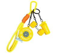 Set di portachiavi kettlebell e manubrio in silicone con manico in metallo, regali motivazionali per palestra e fitness, Giallo, 21cm