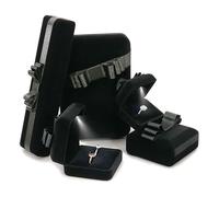 Set di portagioie in velluto di seta nera, 5 pezzi, con design a persiana for anelli di fidanzamento e collane Conservazione dei gioielli