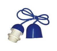 Set di portalampada in colore blu, con elegante cavo da 1 metro. Include vaso e filettatura E27, perfetto per aggiungere un tocco moderno e decorativo a qualsiasi ambiente.