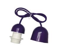 Set di portalampada viola con cavo e vaso con filettatura E27. Perfetto per dare un tocco moderno e vivace. Lunghezza di 1 metro, si adatta a qualsiasi ambiente con stile.