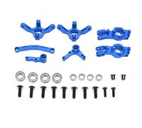 Set di portapacchi e snodo dello sterzo per auto RC 1/10 (Blu)