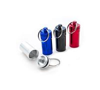 Set di PORTAPILLOLE 53 X 21 mm Pillole Box compressa Dose alluminio Mini Box contenitore Pillole capsula, scatola piccola Keychain