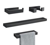 Set di portasciugamani, set di accessori hardware oro (nero01)