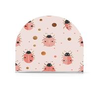 Set di portatovaglioli in acrilico a forma di coccinella giocosa in oro rosa per esterni, sala da pranzo e portatovaglioli autoportanti e portautensili, decorazione per la casa per