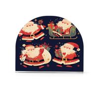 Set di portatovaglioli in acrilico carino con gnomo natalizio per feste, matrimoni, eventi, autoportante, portatovaglioli di carta, decorazione per la casa per picnic bar rustico