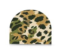 Set di portatovaglioli in acrilico kaki con stampa leopardata verde militare per feste, matrimoni, eventi, distributore di tovaglioli autoportante per ristorante, decorazione per la casa per bagno