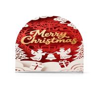 Set di portatovaglioli in acrilico rosso bianco con scritta Merry Christmas, per feste, matrimoni, eventi, autoportante, porta asciugamani di carta, piano di lavoro, decorazione per la casa per tavolo