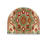 Set di portatovaglioli in acrilico verde rosso con fiori in stile vittoriano per esterni, sala da pranzo, distributore di tovaglioli commerciali indipendenti, decorazione per la casa per esterni, sala