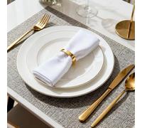 Set di portatovaglioli in metallo, 12 pezzi, design a forma di D, per una migliore presentazione al tavolo a cene, ricevimenti e occasioni celebrative