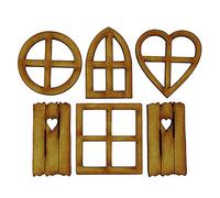 Set di porte e finestre in legno di alta qualità - per alberi in miniatura in legno fata Pixie Garden Outdoor Decor per la casa bambini
