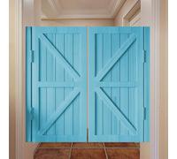 Set di porte per saloon in legno di pino, porte a battente rustiche per cucina e bar, cerniere a chiusura automatica a 180°, ingresso interno in stile occidentale (2 porte naturali L 70 x A 100 cm)