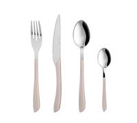 Set di posate 24 pezzi manico in acciaio rosa Afrodite