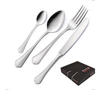 Set di posate 75 pezzi Domus Silver in confezione regalo, Acciaio 18/10, spessore 3 mm cromo