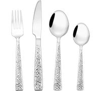 Set di posate da 32 pezzi, set di posate in acciaio inossidabile resistente per 8 persone, set di posate per uso alimentare, set di utensili per casa ristorante, finitura a specchio, lavabile in