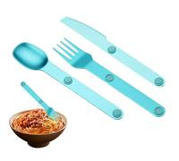 Set di posate da campeggio, 3 pezzi, con forchetta e coltello, per donne e uomini, per escursioni, campeggio, picnic, ciclismo, zaino
