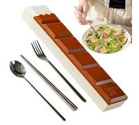 Set di posate da viaggio | Articoli portatili riutilizzabili con scatola a forma di cioccolato | Set di utensili da viaggio - per famiglie amici figlio casa ristorante
