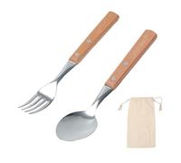 Set di posate da viaggio, forchette e cucchiai, posate in argento inossidabile, utensili da cucina per picnic, vacanze, campeggio, casa