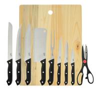 Set di posate Gibson Home Wildcraft da 10 pezzi con tagliere in legno