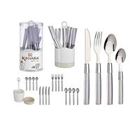 Set di posate grigio acciaio inossidabile PS (16 pezzi)