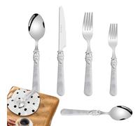 Set di Posate in Acciaio | Servizio Di Posate Stile Retrò,Kit di per il Ristorante - Per Casa Cucina Picnic Matrimonio Ristorante Banchetto