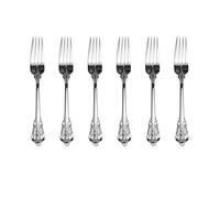 Set di posate in argento barocco, stile antico, in acciaio inox 18/10 lucidato a specchio, ideale per casa, cucina, ristorante, matrimonio, feste, tè pomeridiano, forchette da tavola,20.7cm, 6 pezzi,