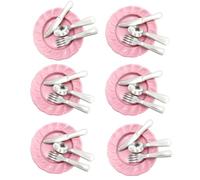 Set di posate in miniatura Figura modello per 1/12 Accessori per il paesaggio della casa di bambola Dettagliati Articoli realistici per la decorazione della cucina Accessori per la casa di bambola