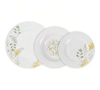 Set di posate in vetro temperato da 18 pezzi, include 6 piatti da cena, 6 piatti per minestra e 6 piatti per dessert, Collezione Reims - Spedizione GRATUITA ✅ Consegna in 24/48 ore in Spagna (terrafer