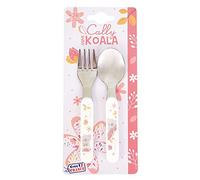 FUN HOUSE 5818 Mimi Koala-Set di Posate Composto da Cucchiaio e forchetta per Bambini, Acciaio Inossidabile