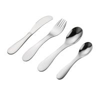 Set Di Posate Per Bambini | 4 Pezzi Utensili Da Mangiare Portatili Riutilizzabili In Acciaio Inossidabile - Design Compatto E Portatile Che Non Richiede Argenteria, Per La Scuola A Casa Ragazzi E Bamb