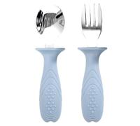 Set di posate per bambini con forchette e forchette, posate per bambini sicure con manici antiscivolo per alimenti complementari a partire dai 6 mesi in su