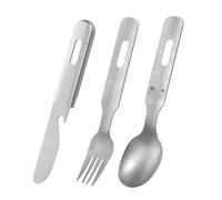 Set di Posate per la Tavola,Forchetta Cucchiaio E Coltello,Set di Posate in Acciaio Inossidabile - per Campeggio Pranzo Cena Viaggio all'Aperto Escursionismo Zaino in Spalla Picnic