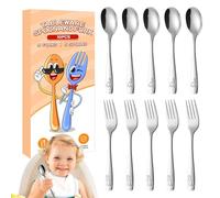 Set di posate | Utensili da cucina per pasti, design ergonomico e incisione dinosauro in acciaio inossidabile, ideale per scuola, casa e pranzo