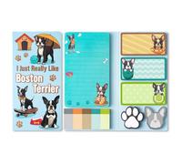 Set di post-it Boston Terrler, 440 fogli "I Just Really Like Boston Terrler Bundle Writing Memo Blocks", simpatici post-it a forma di cane d