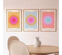 Set di poster Colorful Gradient Aura Angel Numbers per Room Esthetic Inspirational Quotes Canvas Wall Art Paintings Abstract Minimalist Y2k Style Room Wall Decor for Bedroom Office 12 x 16 in Unframed