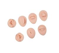 Set di pratica da ricamo con setole in silicone da 7 pezzi con tre tonalità di pelle per un allenamento realistico sul viso.