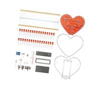 Set di pratica per saldatura a forma di cuore con effetti lampeggianti LED arcobaleno Pre PCB Board e manuale di istruzioni per principianti Set di circuiti a forma di cuore