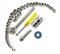 Set di prese 40 pezzi Imperial + cricchetto di prolunga metrico 1/4" 3/8" Sil178