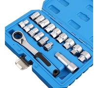 Set di prese con cricchetto bidirezionale e contenitore per progetti domestici, riparazione automatica, maniglia