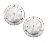 Set di prese d'aria in acciaio inox per barbecue e affumicatori, copertura di scarico regolabile con dimensioni da 9,5 cm e 12,5 cm, confezione da 2 per cucinare all'aperto e controllare il fumo (9,5