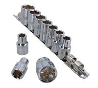 Set di prese metriche poco profonde da 1/2" 10 pezzi prese esagonali a 6 lati...