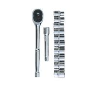 Set di prese metriche poco profonde e accessori per unità da 1/2" 10 mm -...