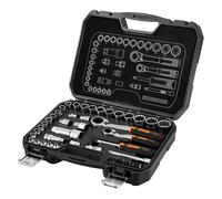 Set di prese passanti 1/4" + 3/8", 46 pezzi.